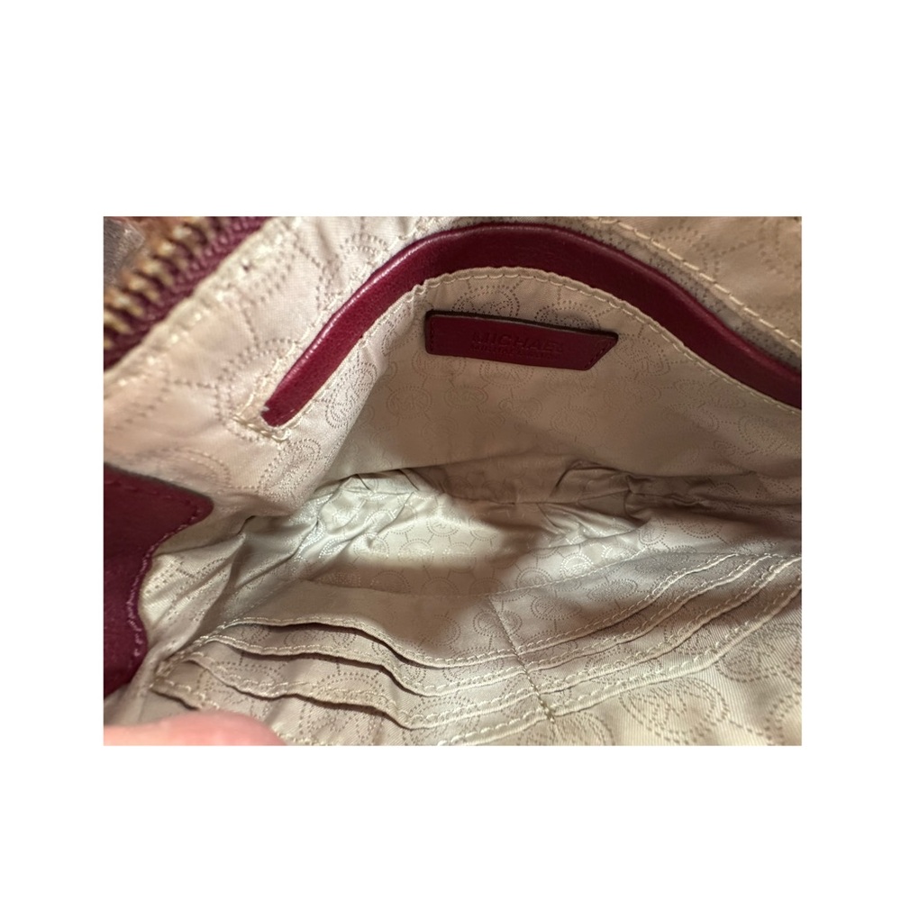 Michael Kors Burgundy Leather Crossbody Bag - Picture 4 of 9